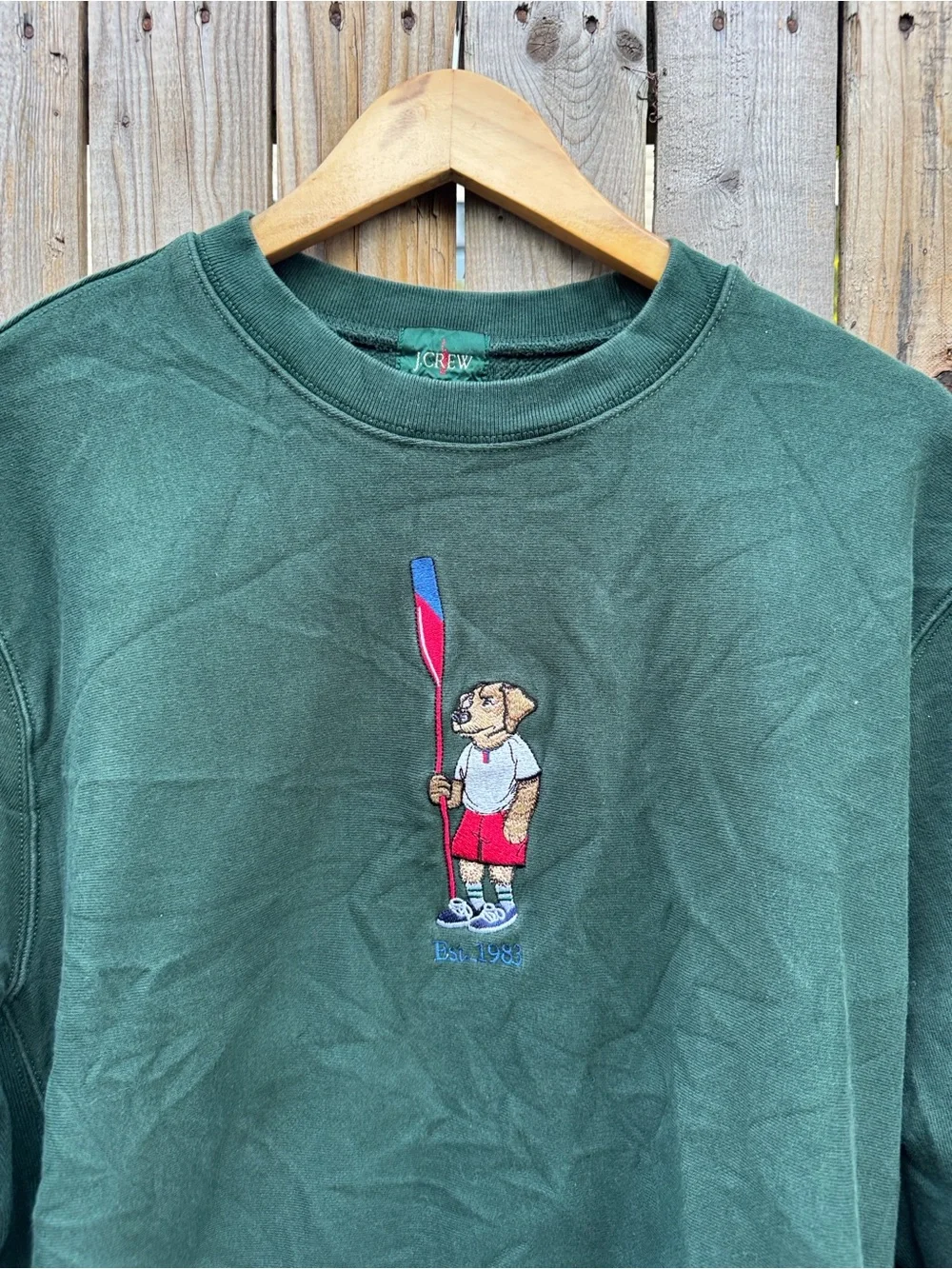J. Crew  Crewneck Sweatshirt with Embroidered Oarsman